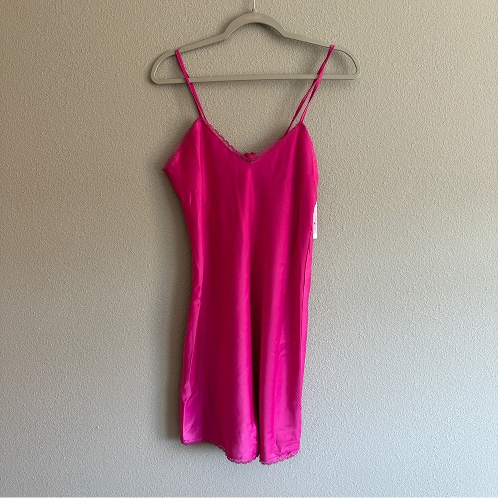 NWT Wild Fable Pink Satin Slip Mini Dress XS